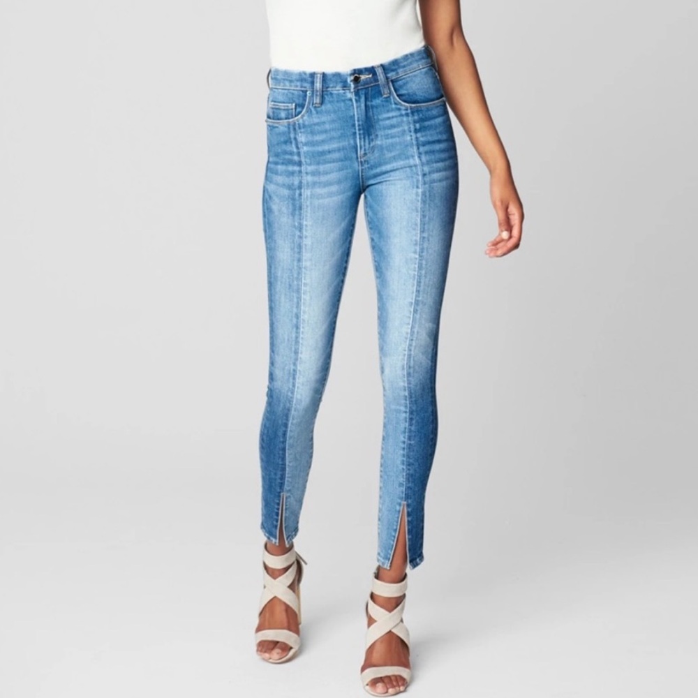 Blank NYC Two Toned Skinny Denim Split Leg Jeans